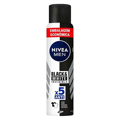 [SUPER/REC] NIVEA Men Desodorante Antitranspirante Aerossol Invisible Black & White 200ml