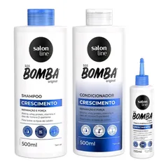 SOS Bomba 500ml + Tônico crescimento acelerado Salon Line