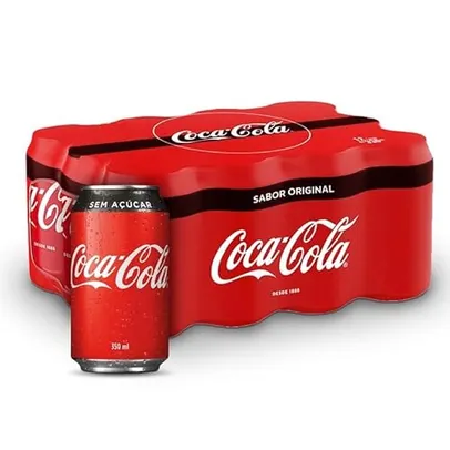 Pack de Coca-Cola Sem Açúcar lata 350ml 12 unidades