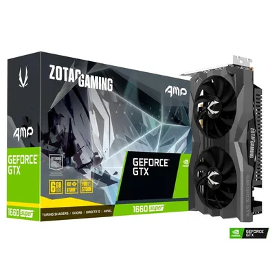 Placa de Vídeo Zotac Gaming NVIDIA GeForce GTX 1660 Super AMP, 6GB, GDDR6