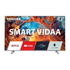 [ ame 1575 ] Tela Toshiba 43 Polegadas DLED 4K Smart VIDAA - TB003