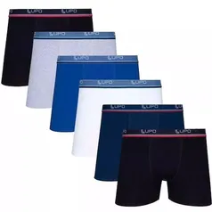 Kit 8 Cuecas Boxer Lupo 523 Algodão Masculina Box