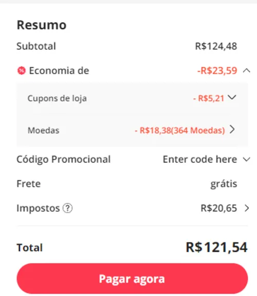 Imagem na descrição da promoção