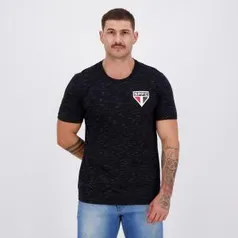 Camiseta São Paulo Tricolor Preta | R$ 37