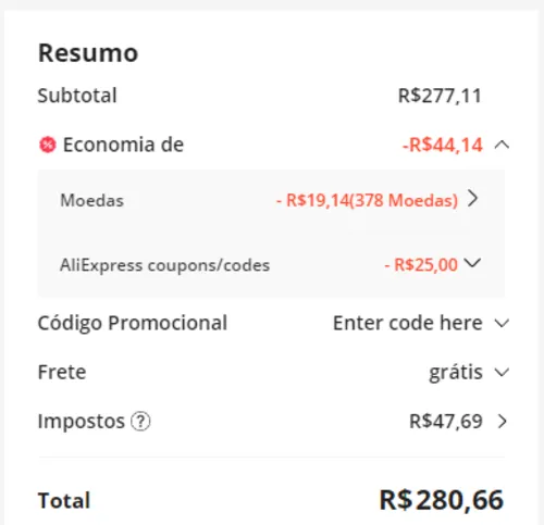 Imagem na descrição da promoção