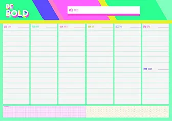 Planner Semanal de Planejamento 210x297 52 folhas Be Bold, Jandaia 