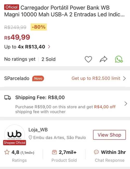 Imagem na descrição da promoção