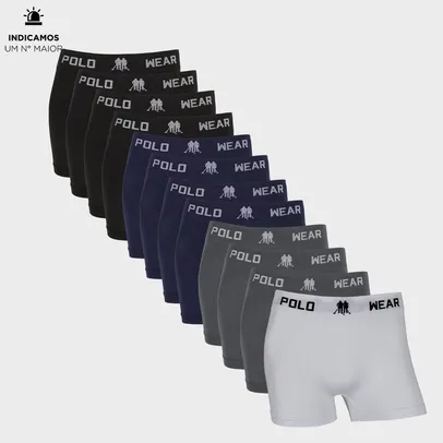 Kit Cueca Boxer Polo Wear 12 Peças