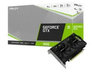 Placa de Vídeo PNY NVIDIA GeForce GTX 1650, 4GB, GDDR6 - R$1199