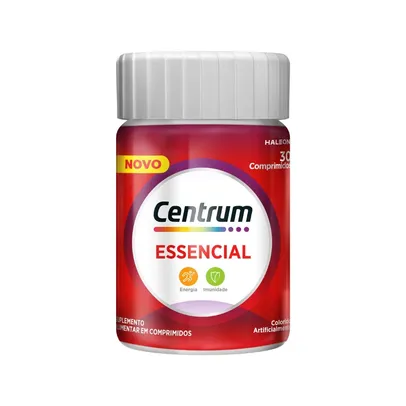 [Leve 2/ cada R$ 19] Centrum Essencial Multivitamínico Adulto com 8 nutrientes essenciais, 30 cápsulas