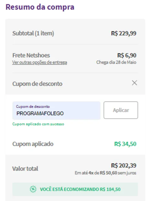 Imagem na descrição da promoção