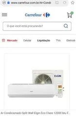 Ar Condicionado Split Wall Elgin Eco Class 12000 btu Frio 220v R$ 727