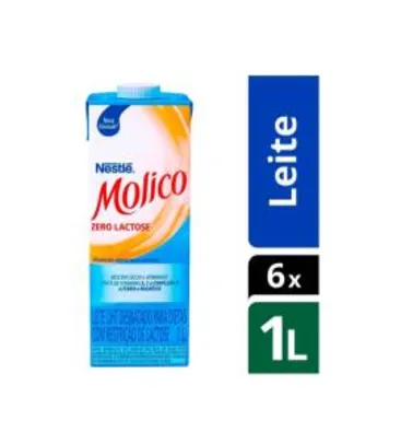 Saindo por R$ 18: Kit Leite Desnatado Zero Lactose Molico 1L - 6 Unidades | R$ 18 | Pelando