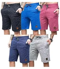 Kit 05 Shorts Bermudas Moletom Polo Marine - R$119