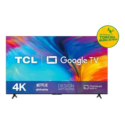 Smart TV TCL 50 Polegadas LED 4K UHD, Google TV, 3 HDMI, 1 USB, Wi-Fi, Bluetooth, HDR, Google Assistente - 50P635