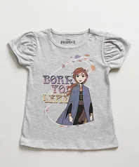 Blusa Infantil Estampa Frozen Manga Curta Disney | R$10