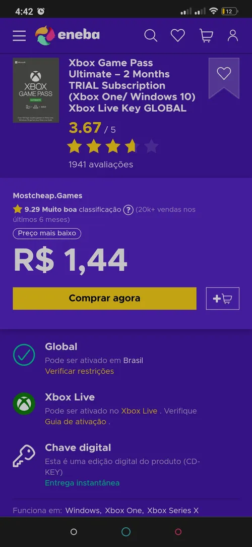 Imagem na descrição da promoção