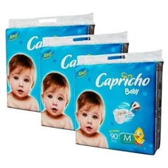 Fralda Capricho Super Jumbo M - 270 Unidades por R$30