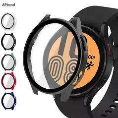 Case com vidro para galaxy watch 4 e 5 40mm