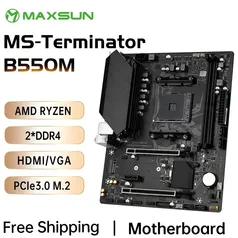 [ APP | Moedas R$330  ] MAXSUN B550M AMD Placa Mãe