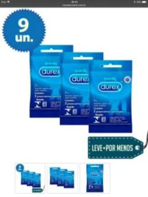 Leve Mais Pague Menos: 9 Preservativos Durex XL - R$4,50