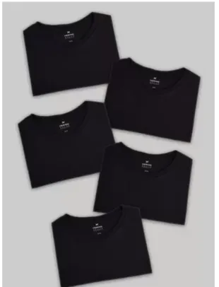 Kit 5 Camisetas Masculinas Básicas Slim HERING