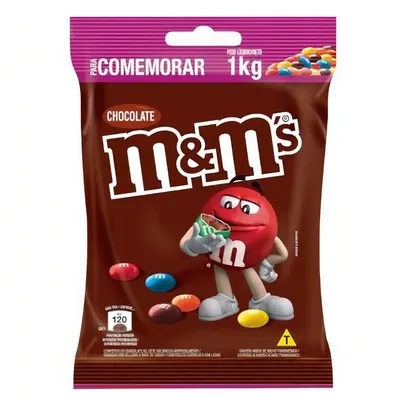 M&M`S Confeito Chocolate Ao Leite 1Kg Mars