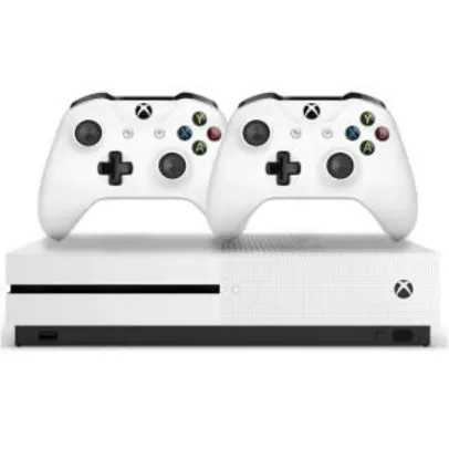 Console Xbox One S 1tb 4k 2 Controles Branco - Microsoft - R$1.595