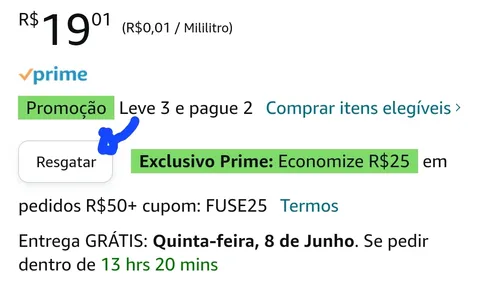 Imagem na descrição da promoção