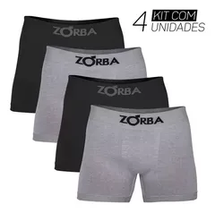 Kit 4 Cuecas Boxer Box Sem Costura Algodão Masculino Zorba