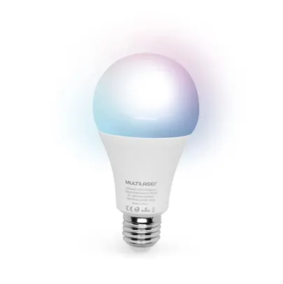 [R$39 AME] Lâmpada LED Inteligente Colorida Multilaser | Compatível com Alexa e Google Assistant | R$56