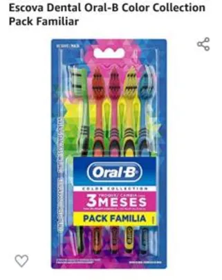 Escova Dental Oral-B Color Collection Pack Familiar 5 und | R$17
