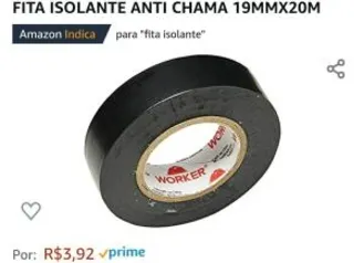 (Prime) Fita isolante 20 Metros | R$ 3,92