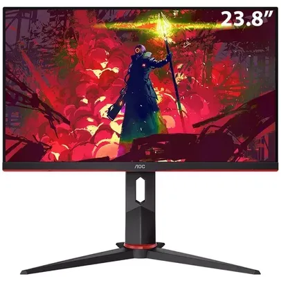 Monitor Gamer LED 23.8" Full HD AOC Hero 24G2/BK IPS, 1ms, 144 Hz, FreeSync, Design Premium, Game Mode, Shadow Control, Modo Mira, VGA, HDMI e DP