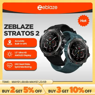 [Taxa Inclusa/Moedas] SmartWatch Zeblaze Stratos 2 Com GPS Integrado