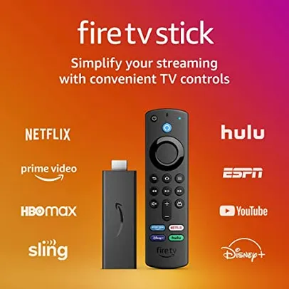 (INTERNACIONAL) AMAZON FIRE TV STICK 3ª GERAÇÃO 2021 | R$253