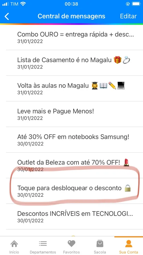 Imagem na descrição da promoção