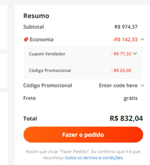 Imagem na descrição da promoção