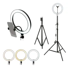 Ring Light Led Iluminador 26cm Tripé 2.1m Trevalla