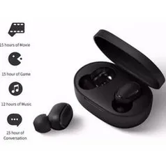 Fone de Ouvido Mi True Redmi Airdots / Earbuds Bluetooth Preto Xiaomi - TWSEJ04LS