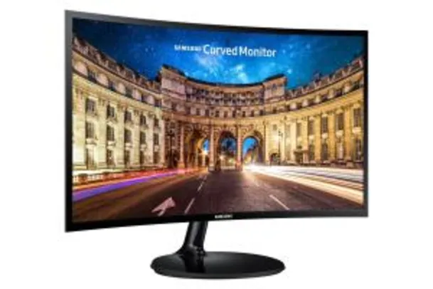 Monitor Samsung 24" LED Curvo Full HD Ultra Widescreen LC24F390FHLMZD | R$665