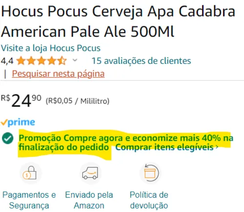 Imagem na descrição da promoção