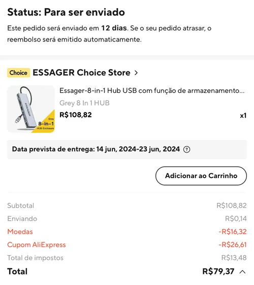 Imagem na descrição da promoção