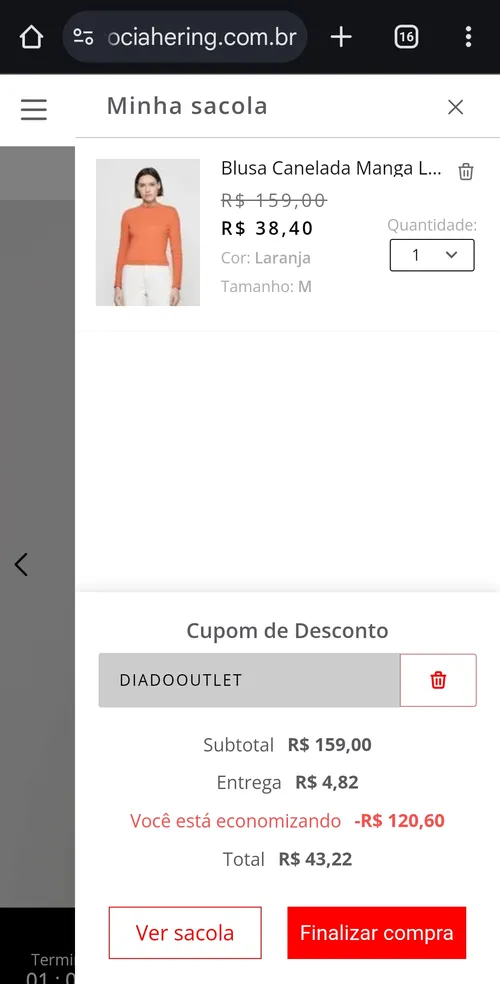 Imagem na descrição da promoção