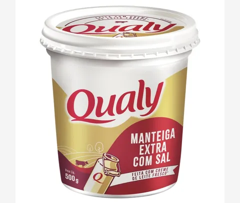 (LV 4 PG 2) Manteiga Extra com Sal Qualy Pote 500g