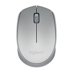 Mouse sem fio Logitech M170 com Design Ambidestro Compacto, Conexão USB e Pilha Inclusa - Prata