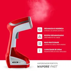 Vaporizador Portátil Wap Wapore Fast 1250 W – Branco/Vermelho/Cinza