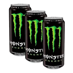 Energético Monster Energy com 473ml | Kit com três unidades