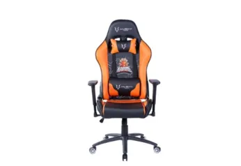 Cadeira Gamer Husky Gaming KaBuM eSport, Preto e Laranja, Com Almofadas, Reclinável, Descanso de Braço 3D - HKE-BO