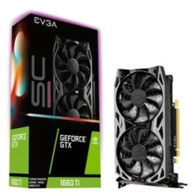 Placa de Vídeo EVGA NVIDIA GeForce GTX 1660 Ti SC Ultra Gaming, 6GB, GDDR6 - 06G-P4-1667-KR | R$1.540